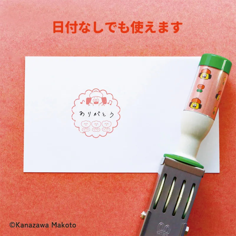 おひげのポン 日付印 (フラワーポンちゃん)