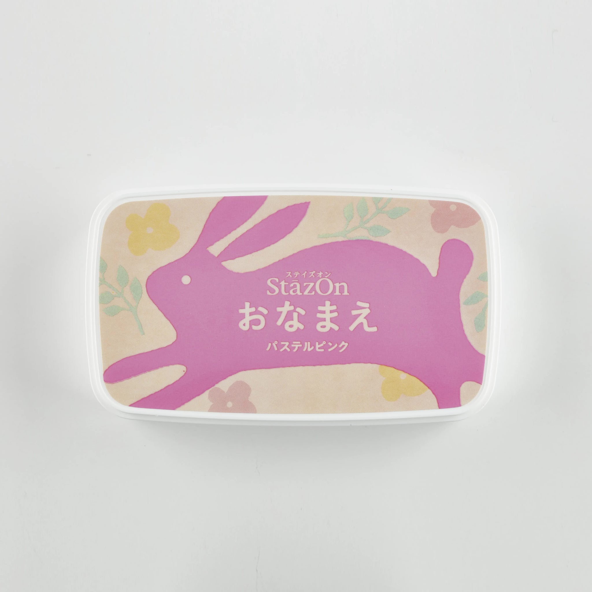 スタンプ台 ステイズオンおなまえ パステルピンク
