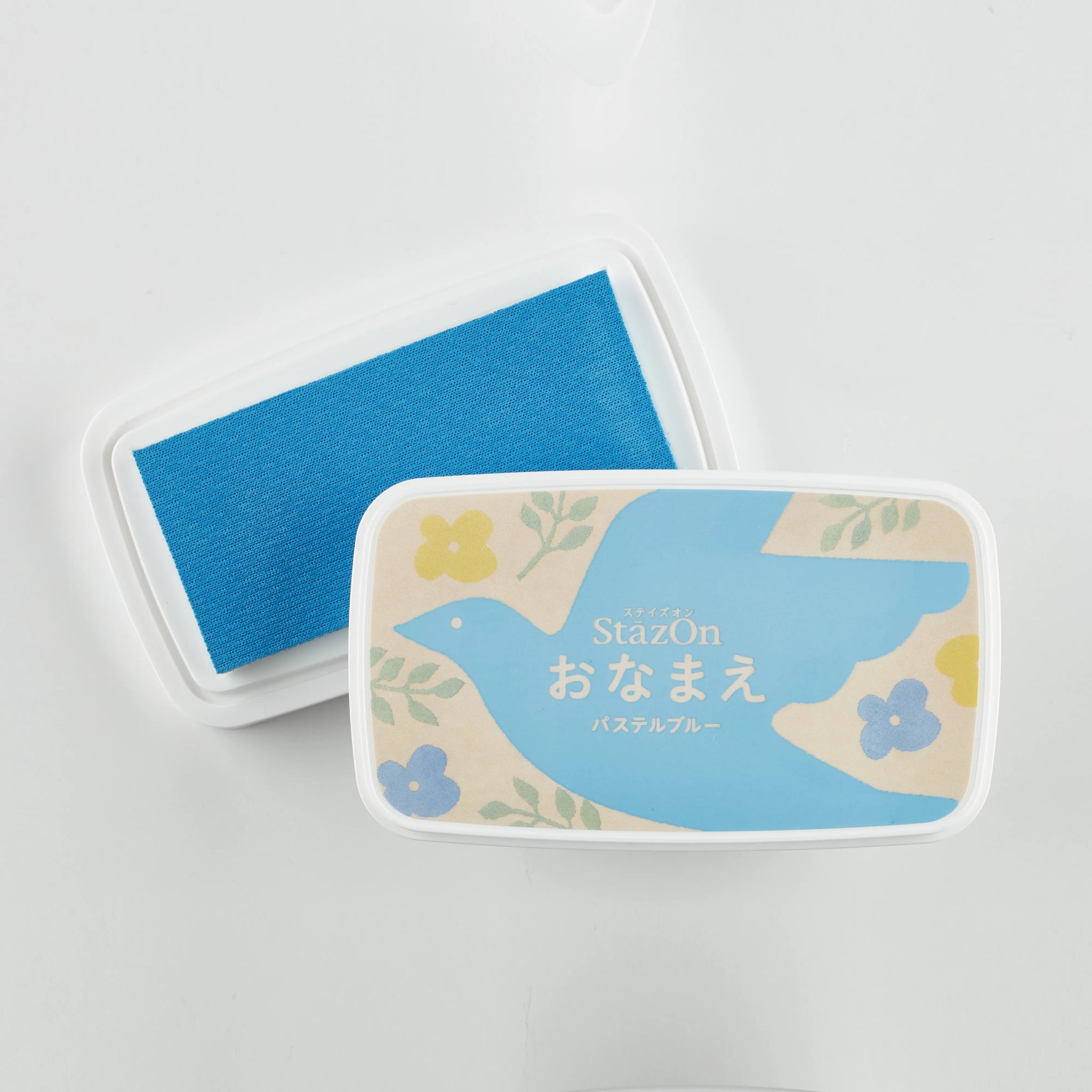 スタンプ台 ステイズオンおなまえ パステルブルー
