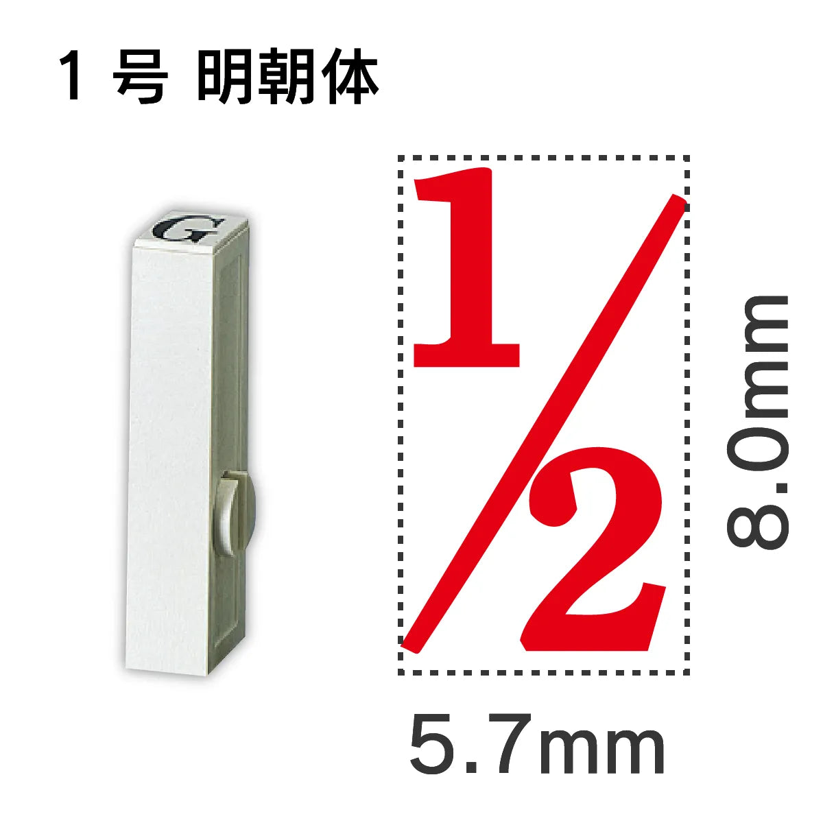 エンドレススタンプ 単品数字 明朝体 １号[1/2]