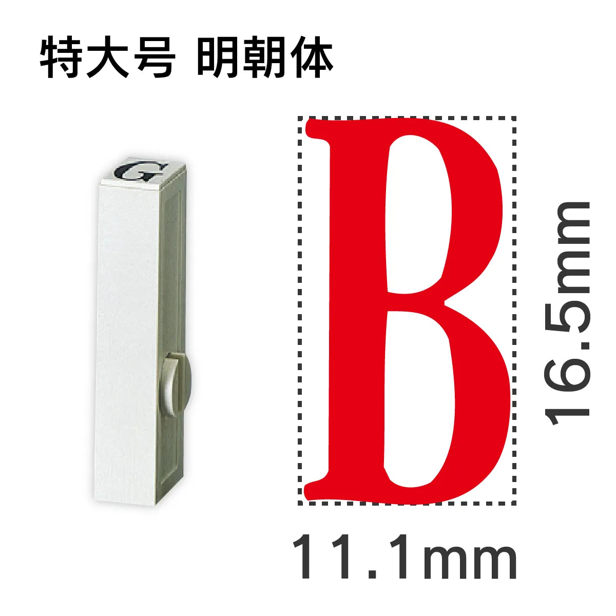 エンドレススタンプ 単品英字 明朝体 特大号[B]