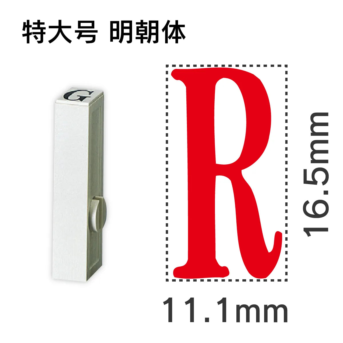 エンドレススタンプ 単品英字 明朝体 特大号[R]