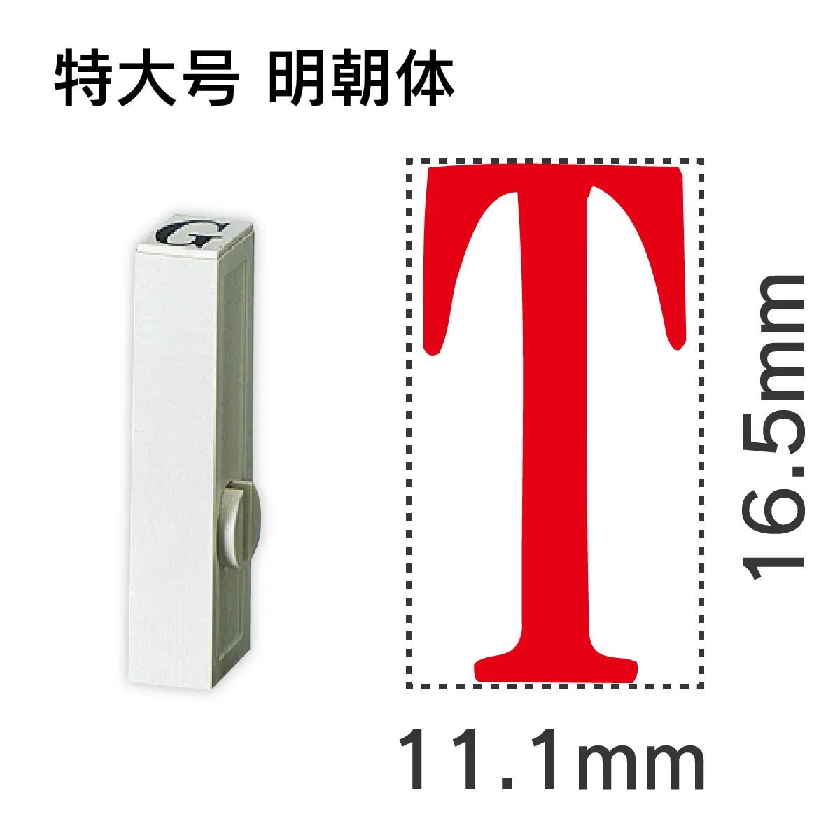 エンドレススタンプ 単品英字 明朝体 特大号[T]