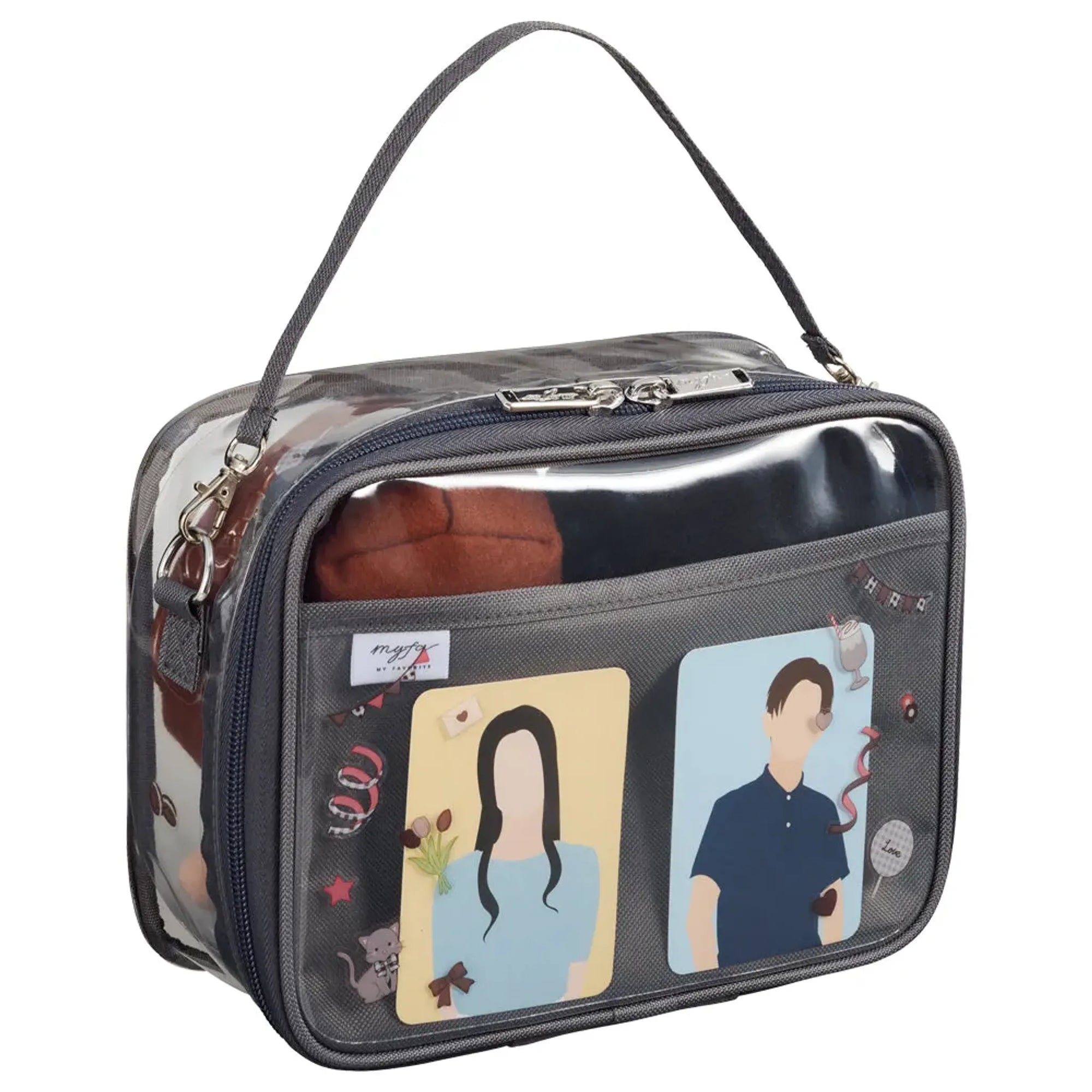 ｍｙｆａ デコレーションボックスポーチ ワイド(チャコールブラック) A-3310-24 画像04