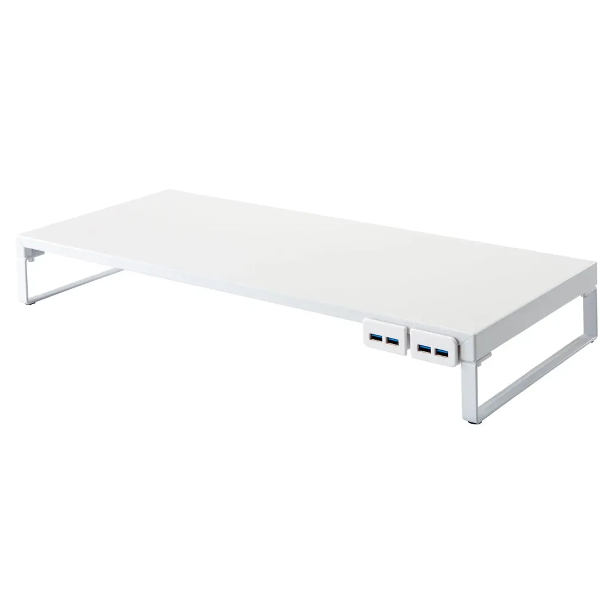 机上台＜幅５９０ｍｍ・ＵＳＢ３．０ハブ付＞(白) A7334-0 画像01