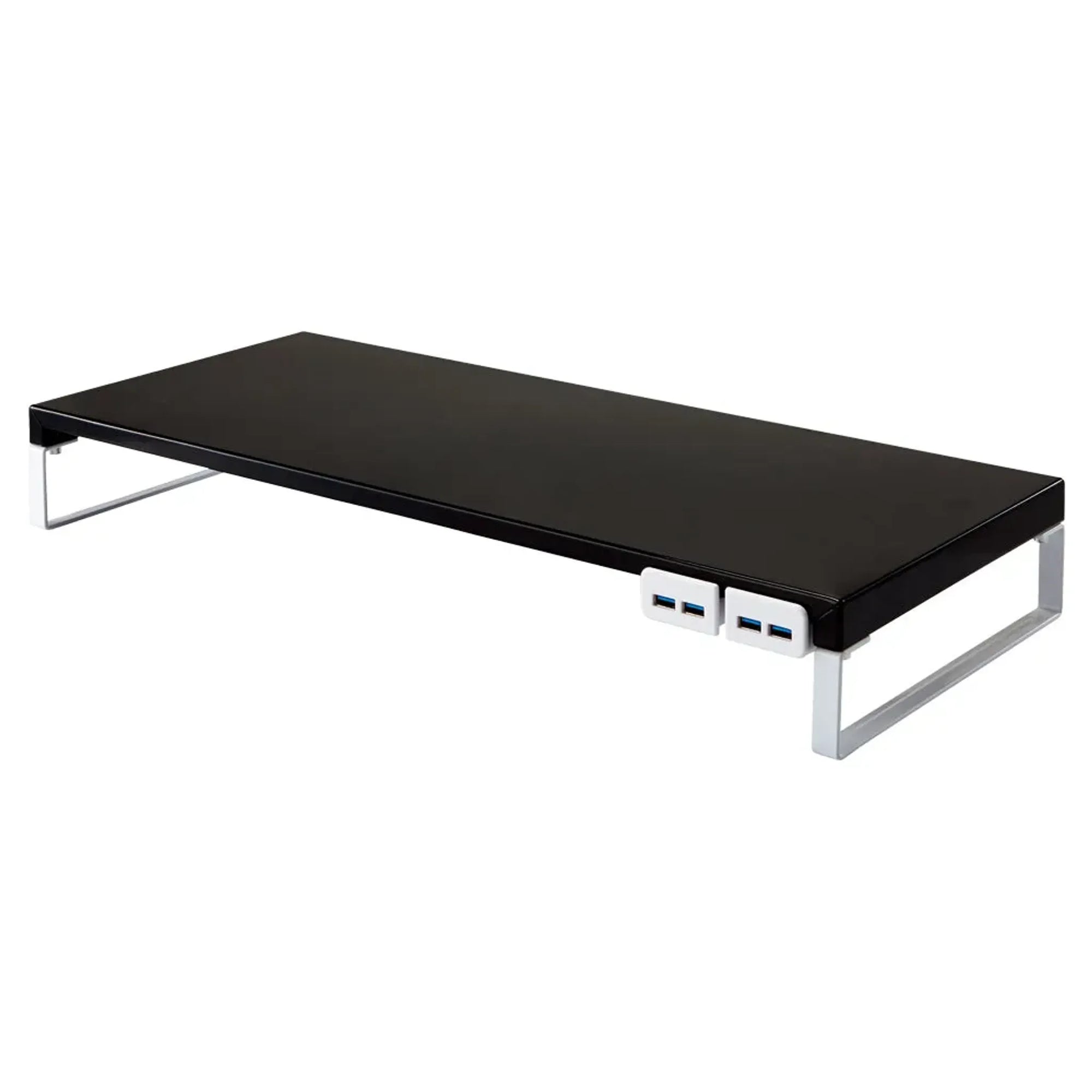机上台＜幅５９０ｍｍ・ＵＳＢ３．０ハブ付＞(黒) A7334-24 画像01