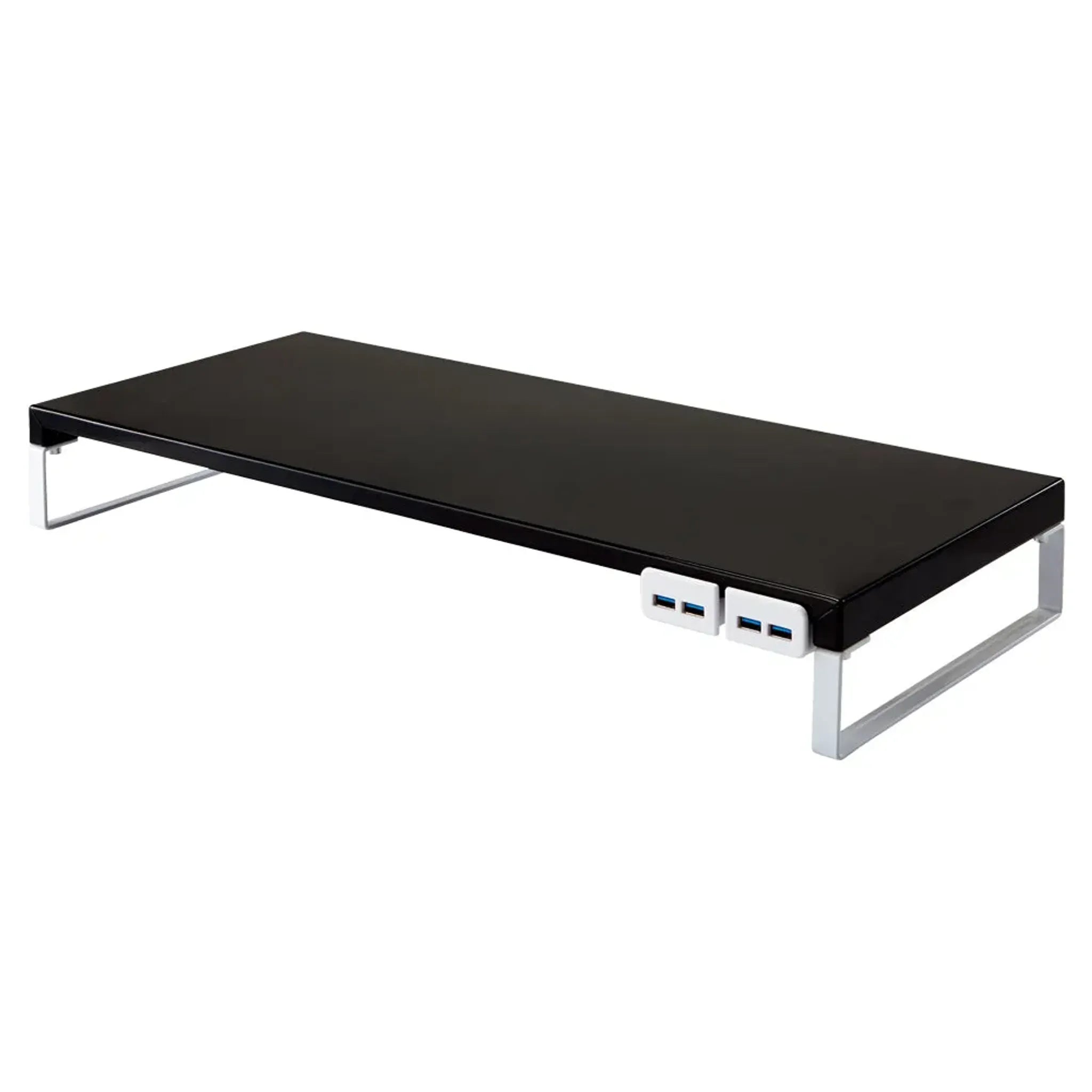 机上台＜幅５９０ｍｍ・ＵＳＢ３．０ハブ付＞(黒) A7334-24 画像01