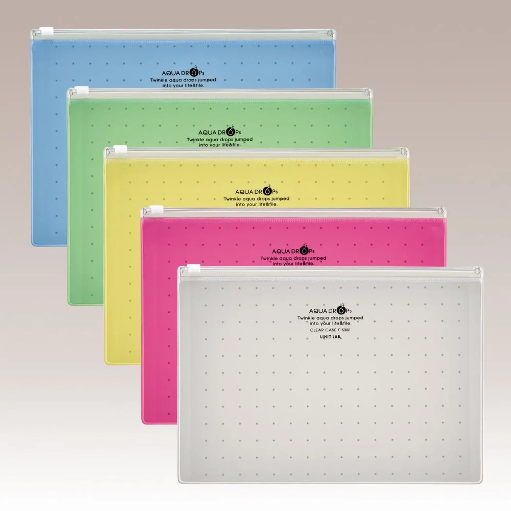 【5個セット】AQUA DROPs クリヤーケース　Ａ５(赤) F5302-3 画像02