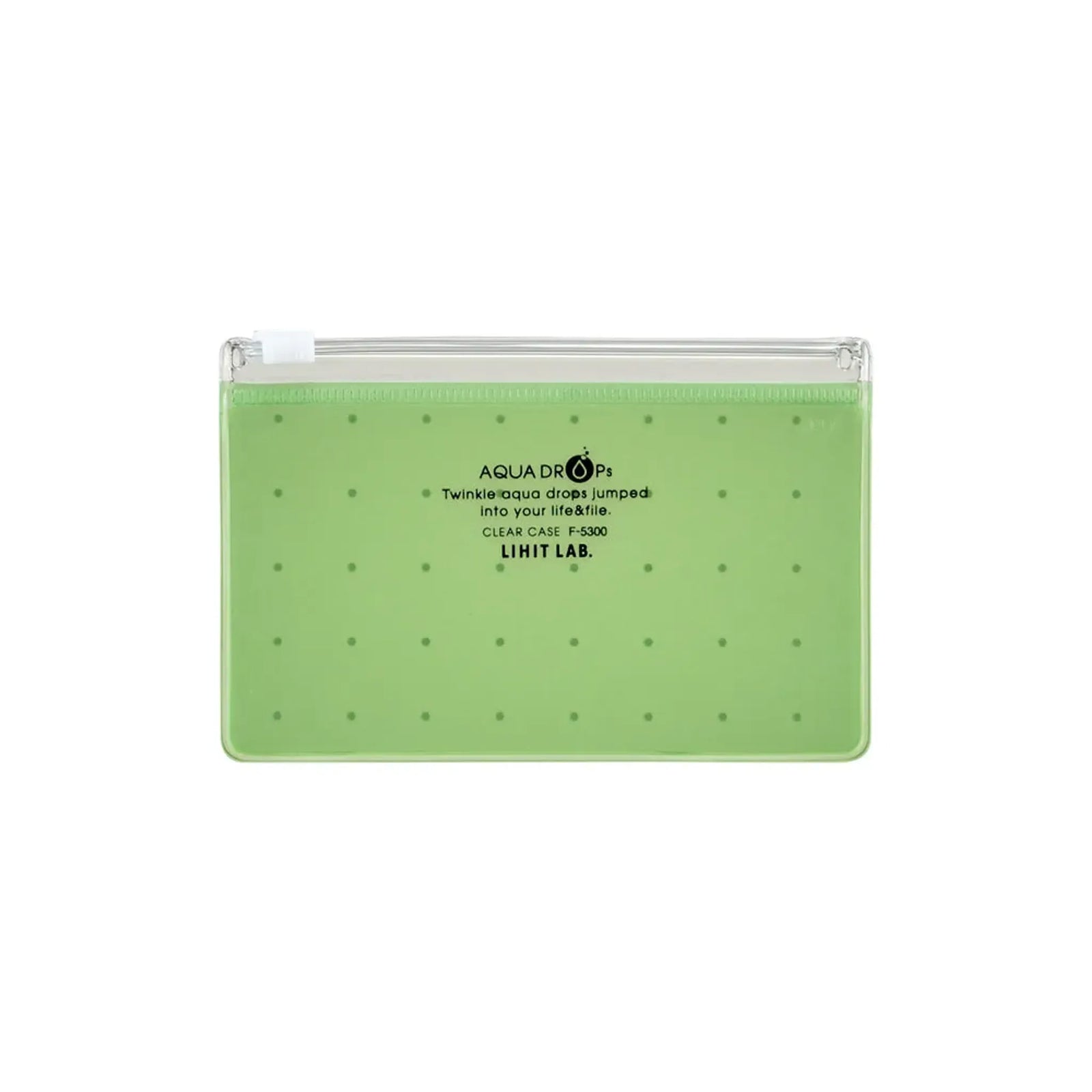 【5個セット】AQUA DROPs クリヤーケース　Ａ８(黄緑) F5300-6 画像01