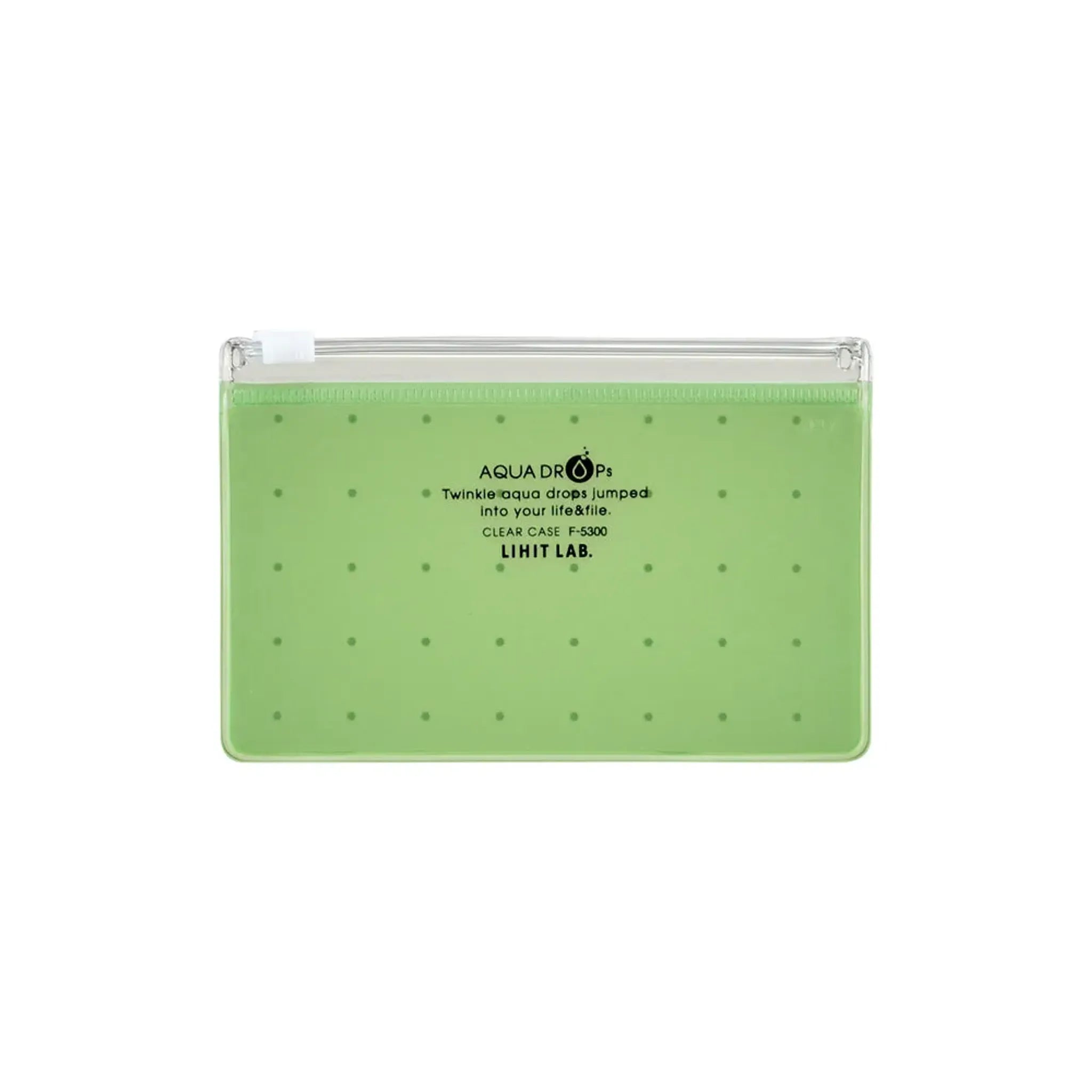 【5個セット】AQUA DROPs クリヤーケース　Ａ８(黄緑) F5300-6 画像01