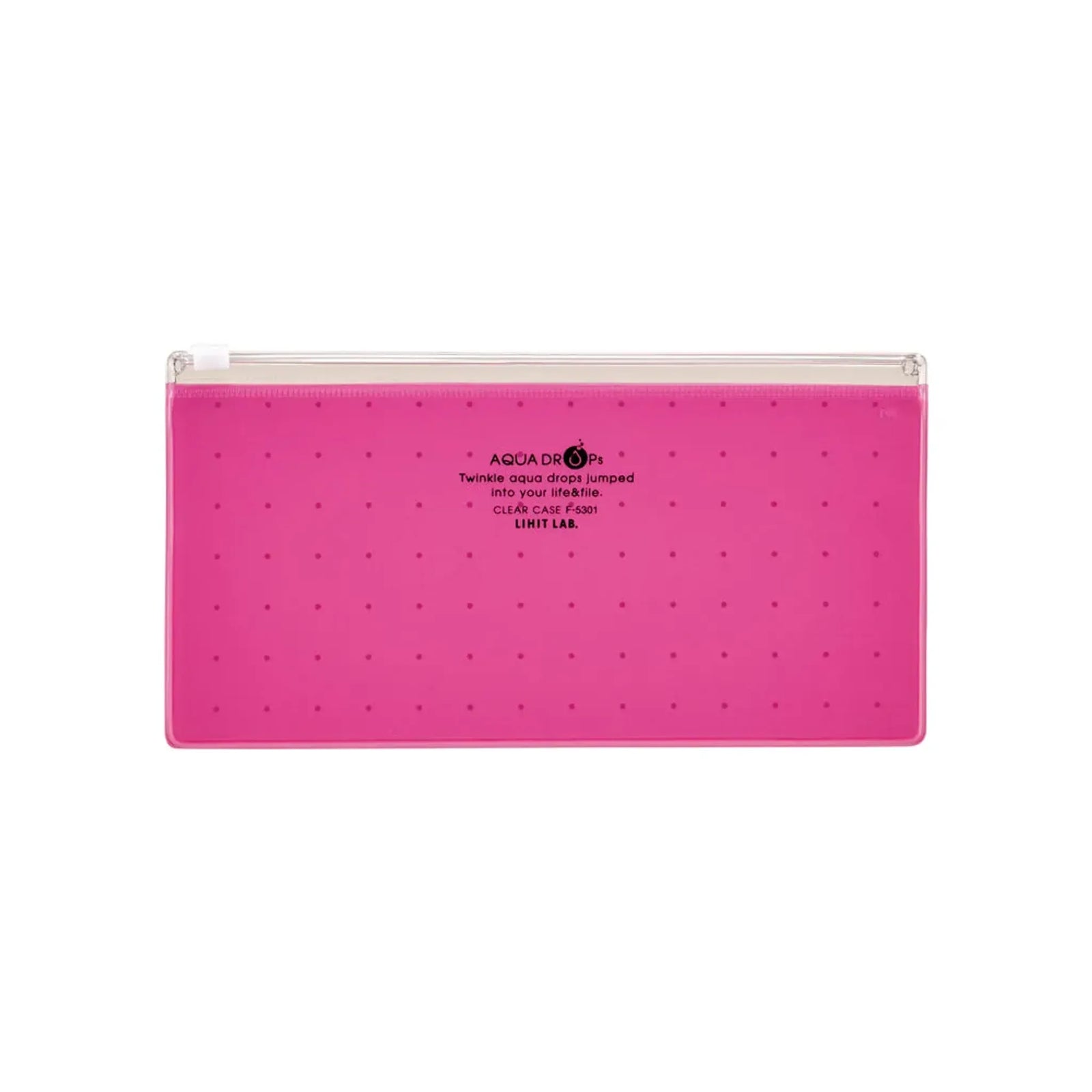 【5個セット】AQUA DROPs クリヤーケース　ＰＥＮ（通帳）サイズ(赤) F5301-3 画像01