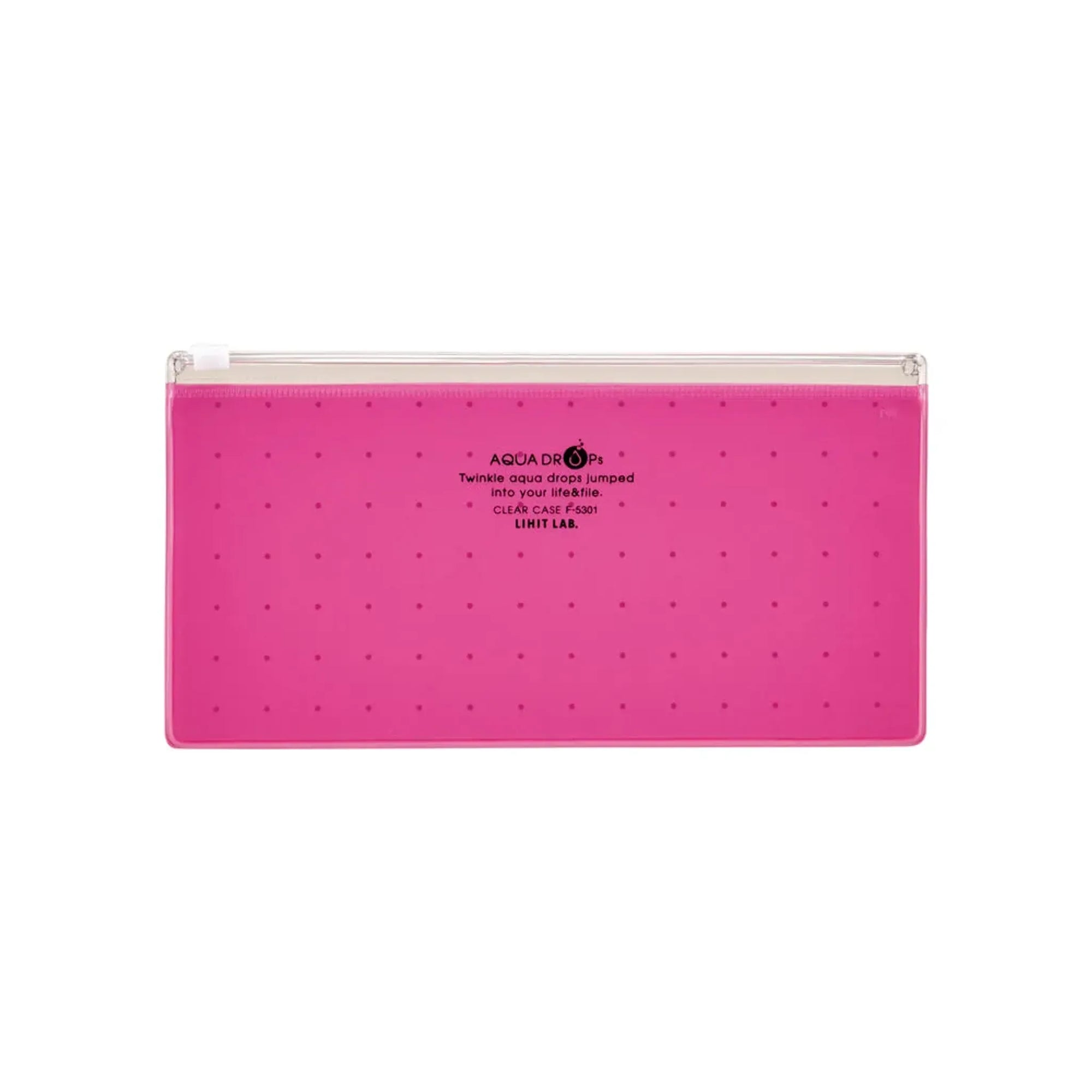 【5個セット】AQUA DROPs クリヤーケース　ＰＥＮ（通帳）サイズ(赤) F5301-3 画像01