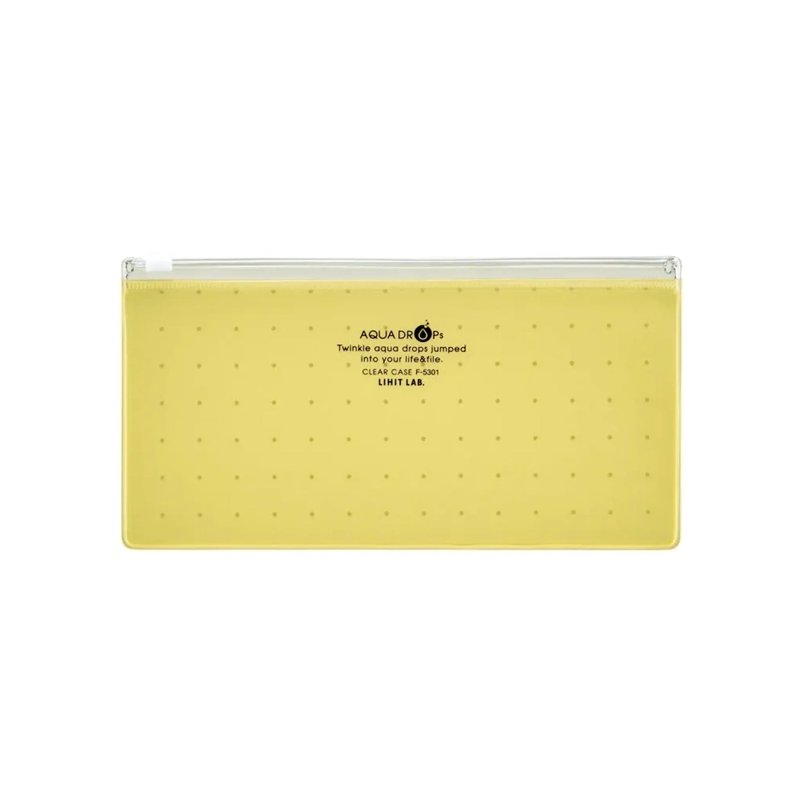 【5個セット】AQUA DROPs クリヤーケース　ＰＥＮ（通帳）サイズ(黄) F5301-5 画像01