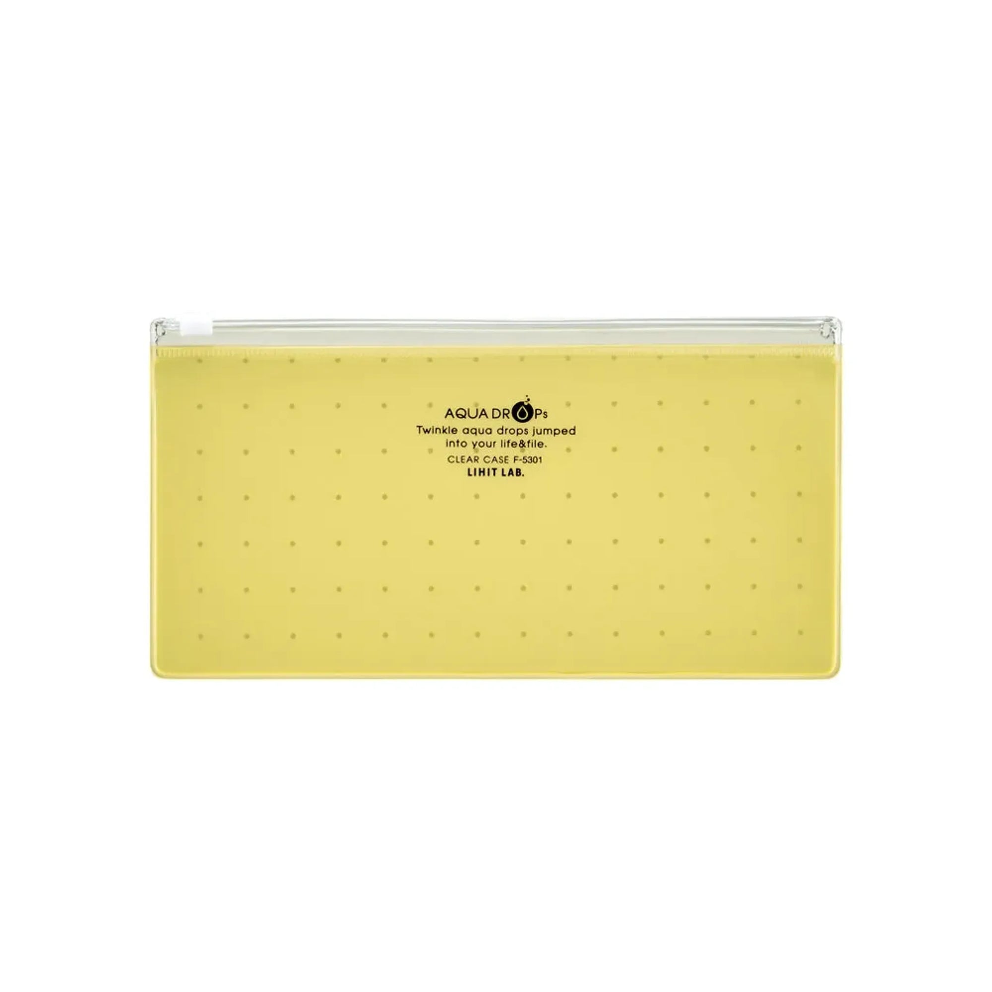 【5個セット】AQUA DROPs クリヤーケース　ＰＥＮ（通帳）サイズ(黄) F5301-5 画像01