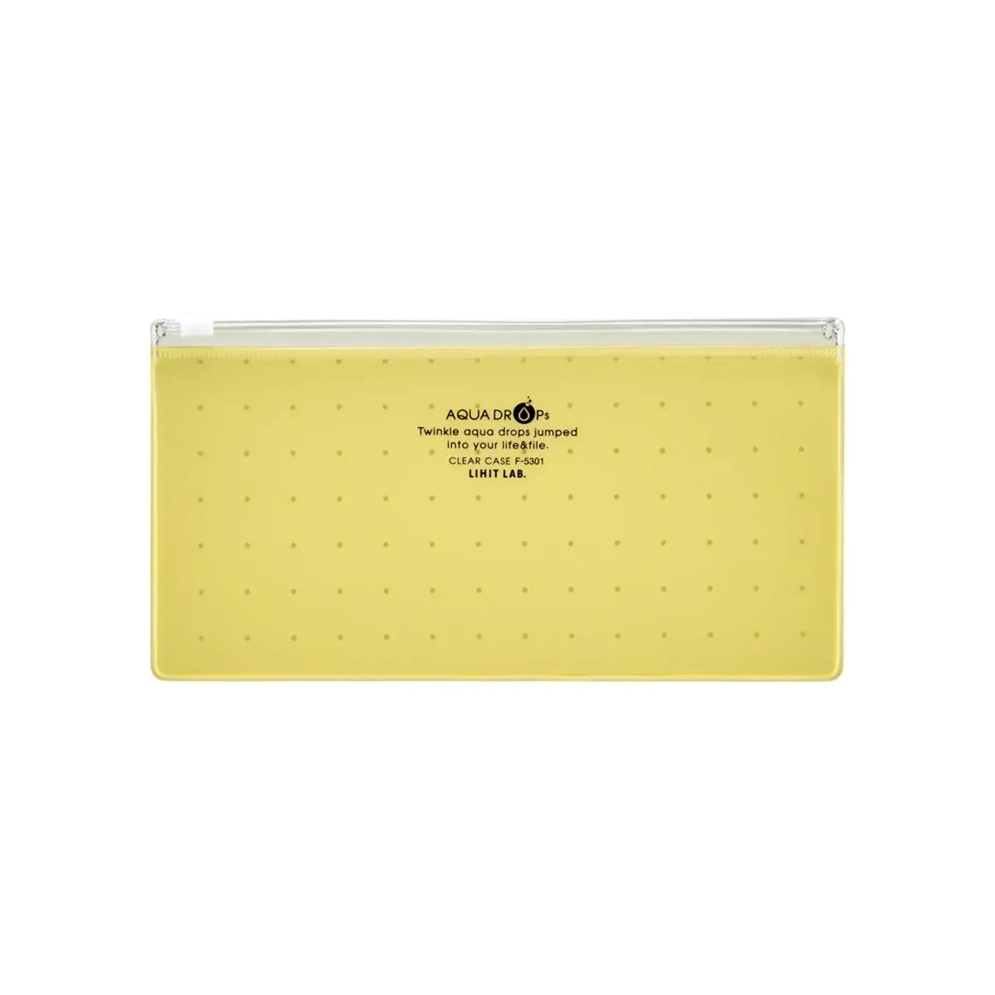 【5個セット】AQUA DROPs クリヤーケース　ＰＥＮ（通帳）サイズ(黄) F5301-5 画像01