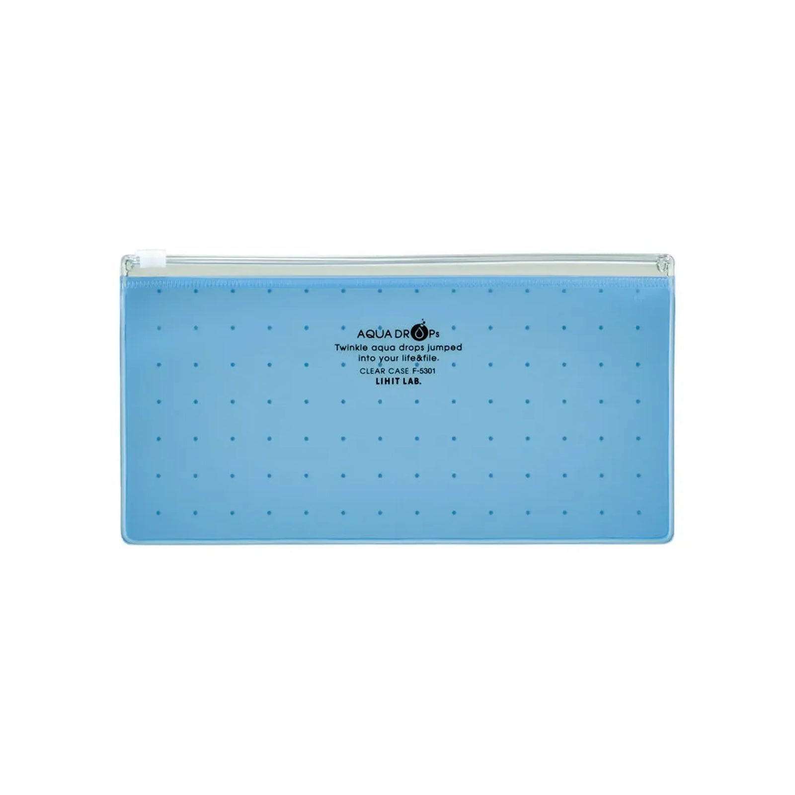 【5個セット】AQUA DROPs クリヤーケース　ＰＥＮ（通帳）サイズ(青) F5301-8 画像01