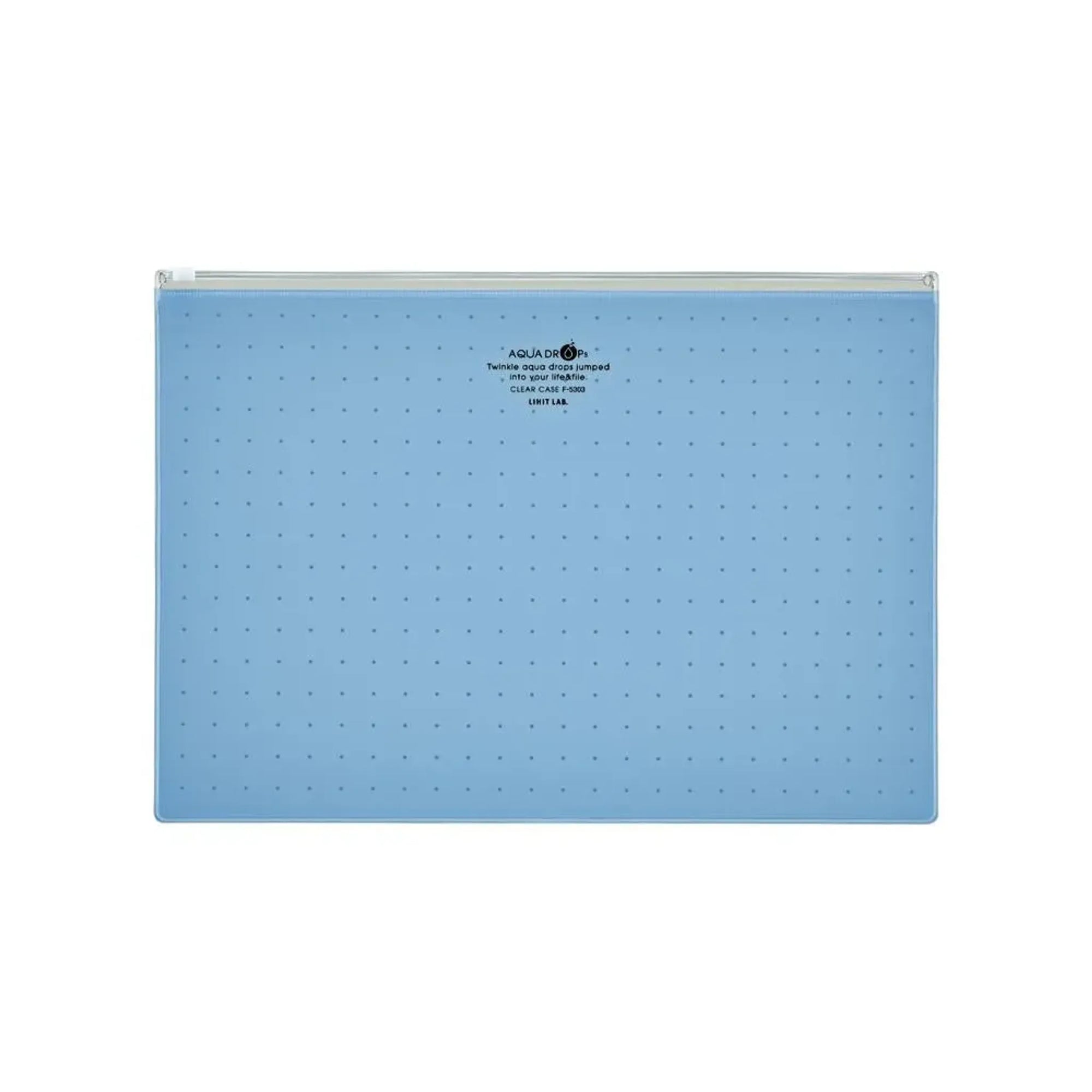 【5個セット】AQUA DROPs クリヤーケース　Ａ４(青) F5303-8 画像01