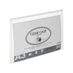 【5個セット】クリヤーケース（マチ付）　Ａ３(白) F71SM-0 画像01
