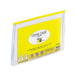 【5個セット】クリヤーケース（マチ付）　Ａ４(黄) F74SMｷ 画像01