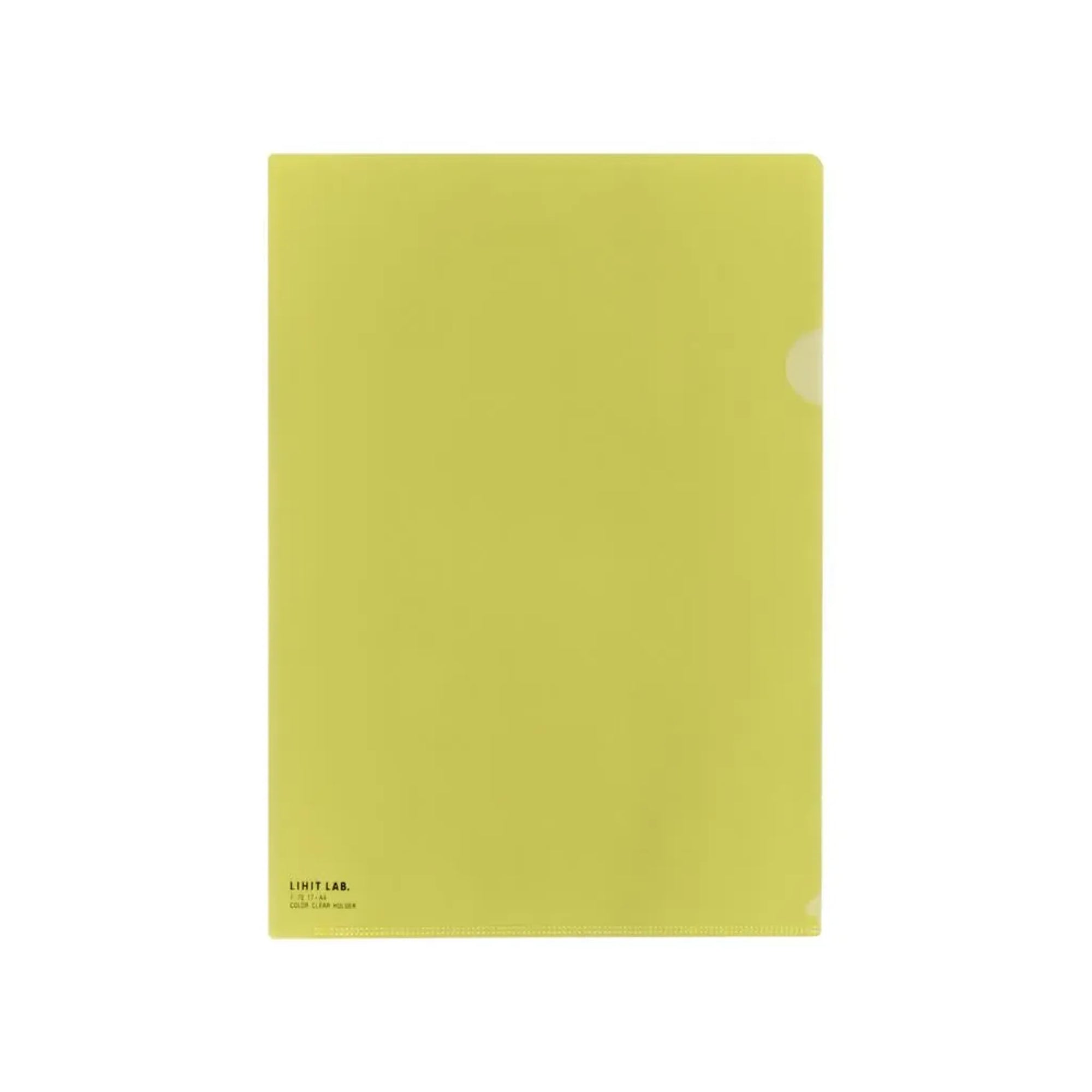 【50個セット】カラークリヤーホルダー　Ａ４(クリスタルイエロー) F78-17 画像01