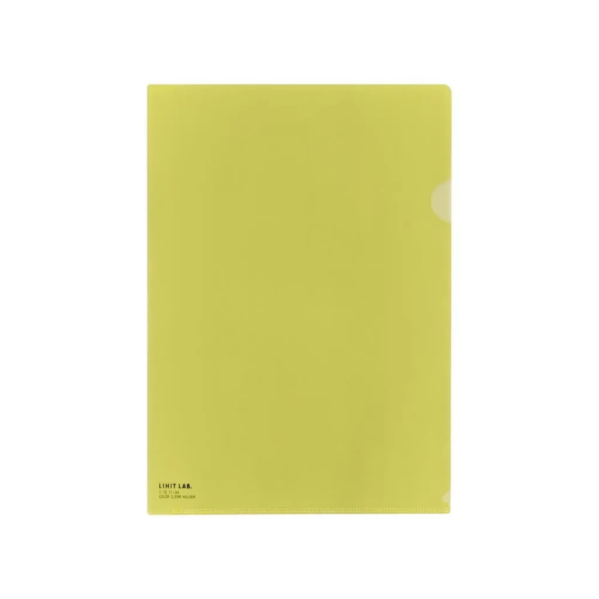 【50個セット】カラークリヤーホルダー　Ａ４(クリスタルイエロー) F78-17 画像01