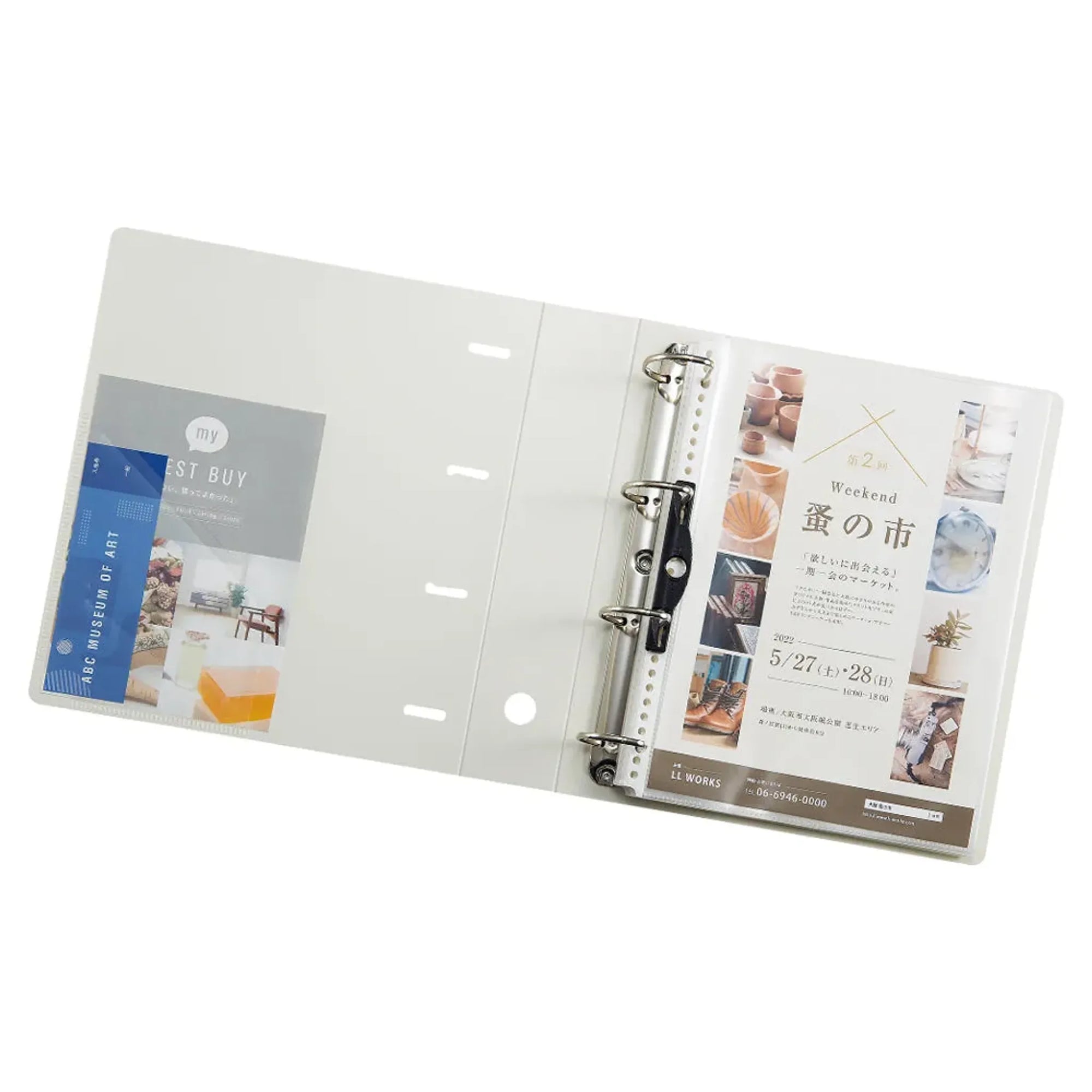 リクエスト　Ｄ型リングファイル Ａ４ タテ(青) G1280-8 画像02