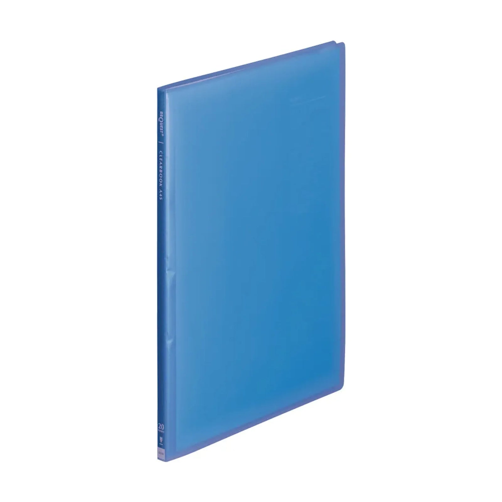 リクエスト　透明クリヤーブック Ａ４ タテ ２０P(ブルー) G3101-8 画像01