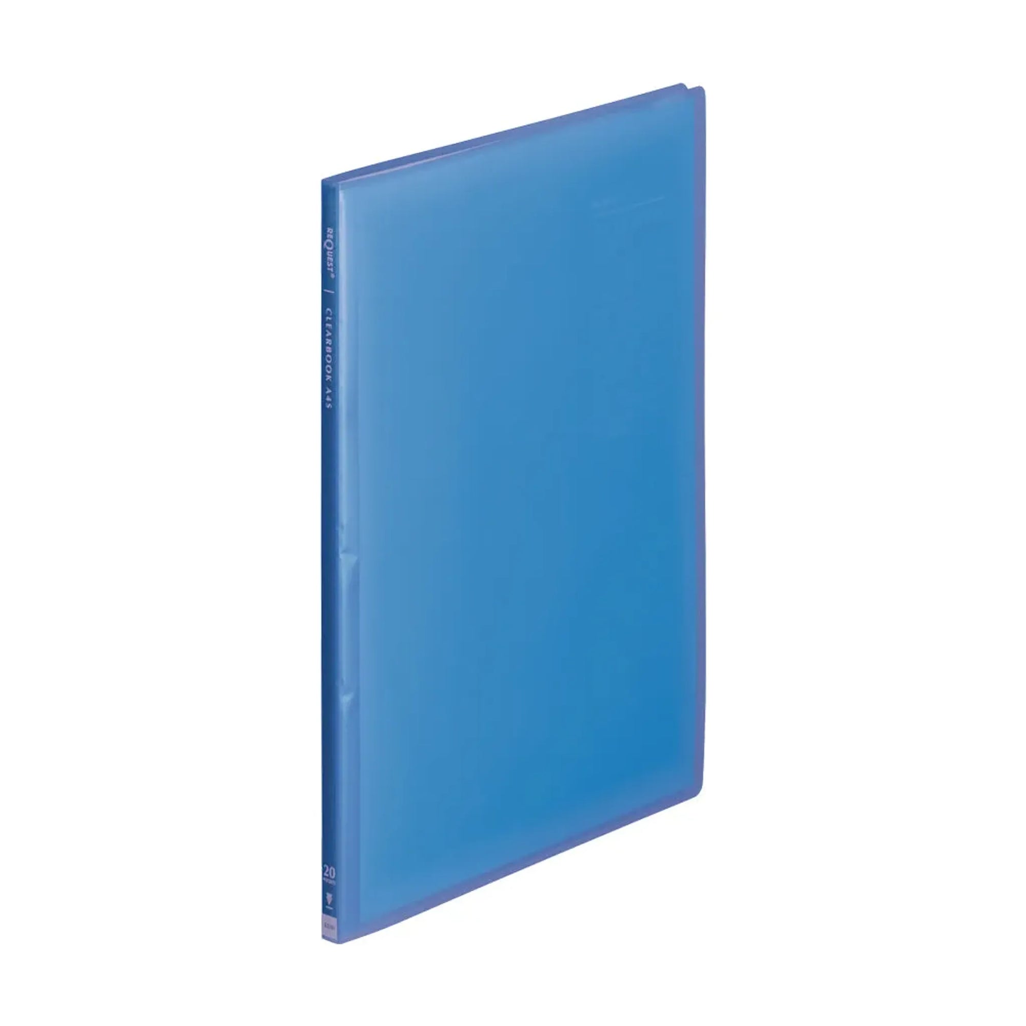 リクエスト　透明クリヤーブック Ａ４ タテ ２０P(ブルー) G3101-8 画像01
