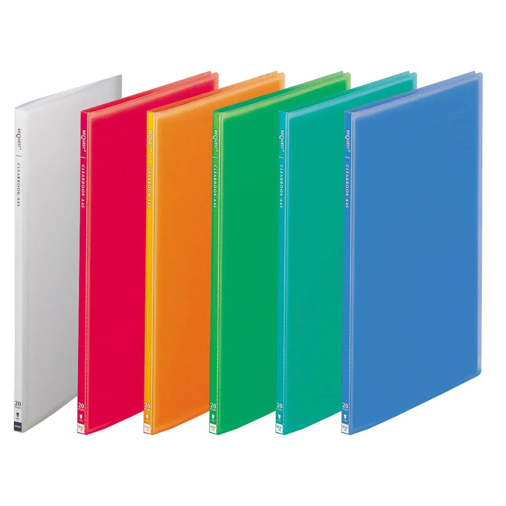 リクエスト　透明クリヤーブック Ａ４ タテ ２０P(ブルー) G3101-8 画像02