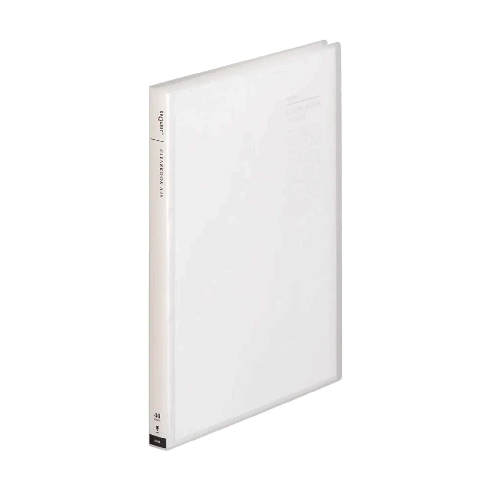 リクエスト　透明クリヤーブック Ａ４ タテ ４０P(クリヤー) G3102-1 画像01