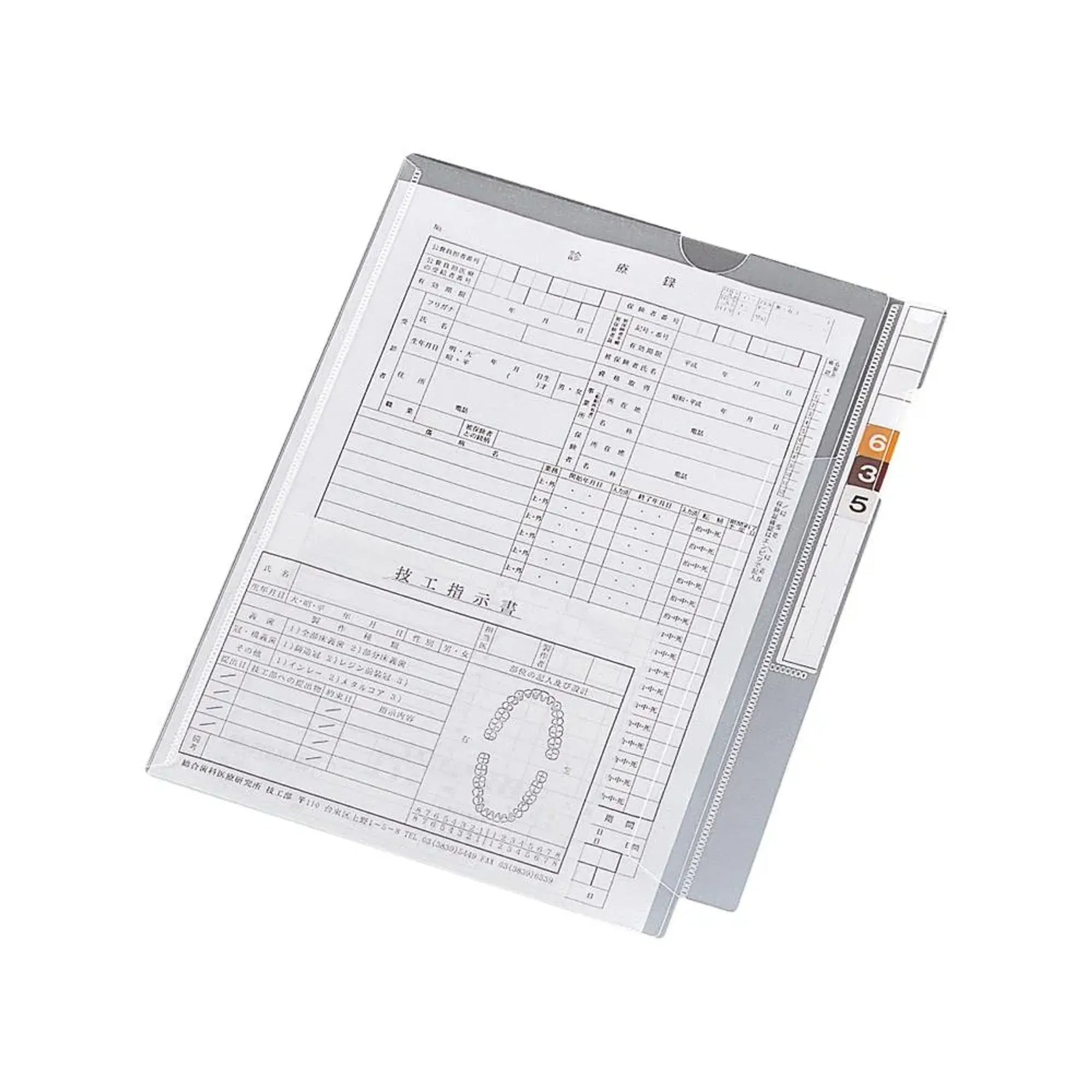 カルテフォルダー（フラップ付）シングル＜縦型＞ Ａ４ （100枚入り） HK2001 画像01