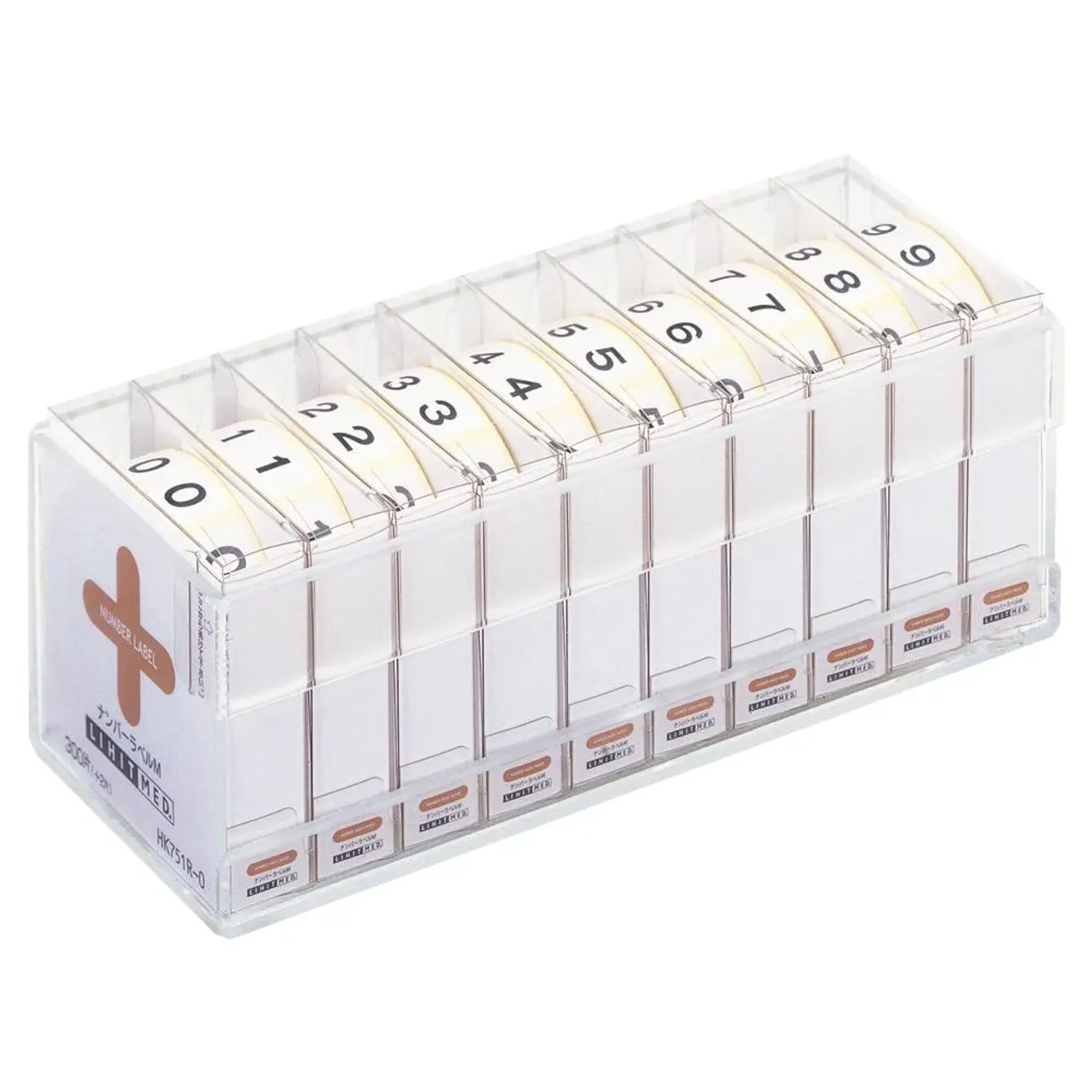 ナンバーラベル　Ｍ（ロールタイプ） 色込 (10箱入り)(込) HK751Rｺﾐ 画像01
