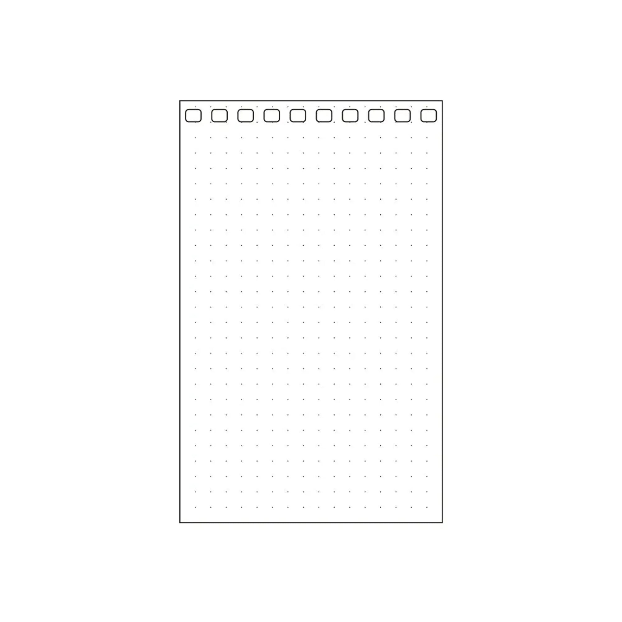 オープンリングノート・ツイストノート＜適合リーフ・ドット方眼罫＞　メモＬサイズ(25組セット) N1766SDset25 画像02