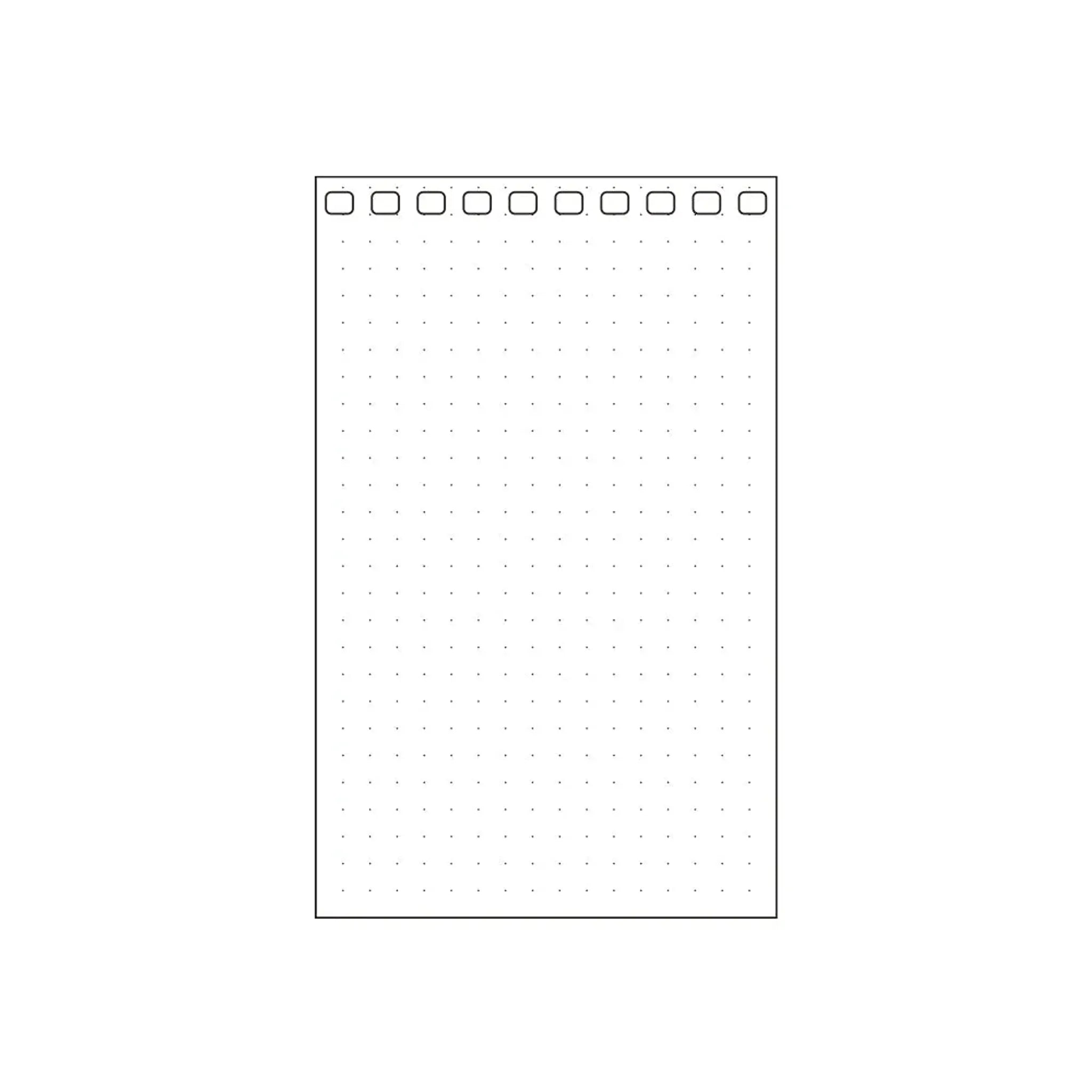 オープンリングノート・ツイストノート＜適合リーフ・ドット方眼罫＞　メモＬサイズ(25組セット) N1766SDset25 画像02