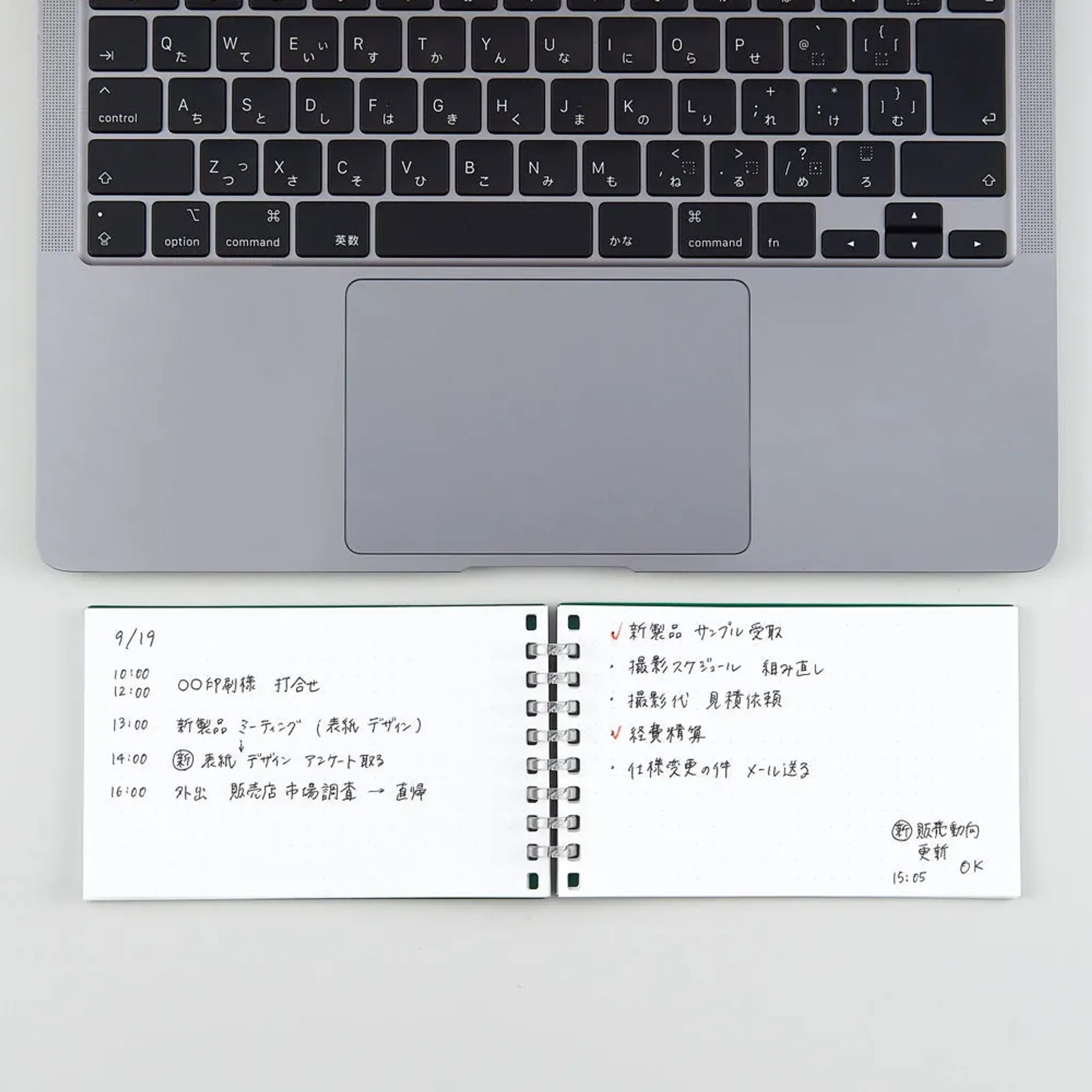 Ｍｕｔｕａｌ オープンリングノート　メモＬサイズ　リーフ５０枚(アイボリー) N2670-16 画像03
