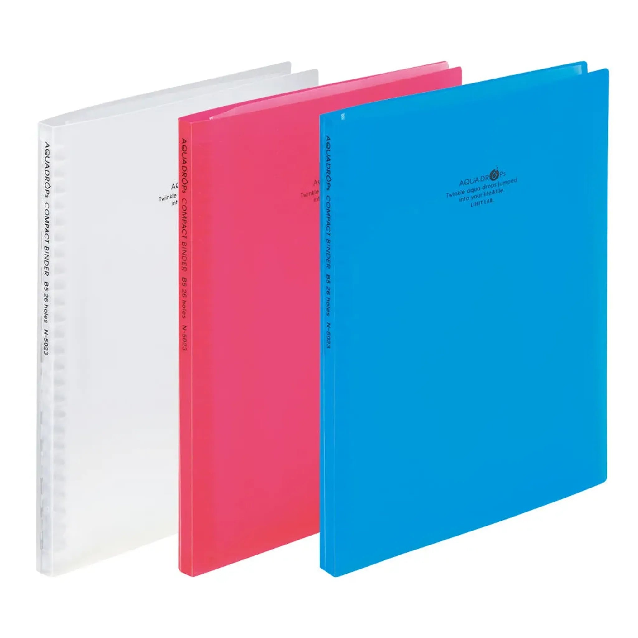 AQUA DROPs コンパクトバインダー(青) N5023-8 画像02
