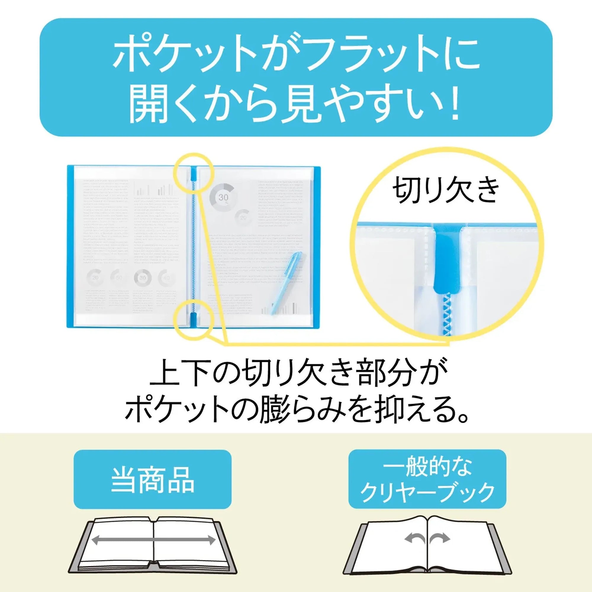 CUBE FIZZ 書き込めるクリヤーブック(ブルー) N6005-8 画像08