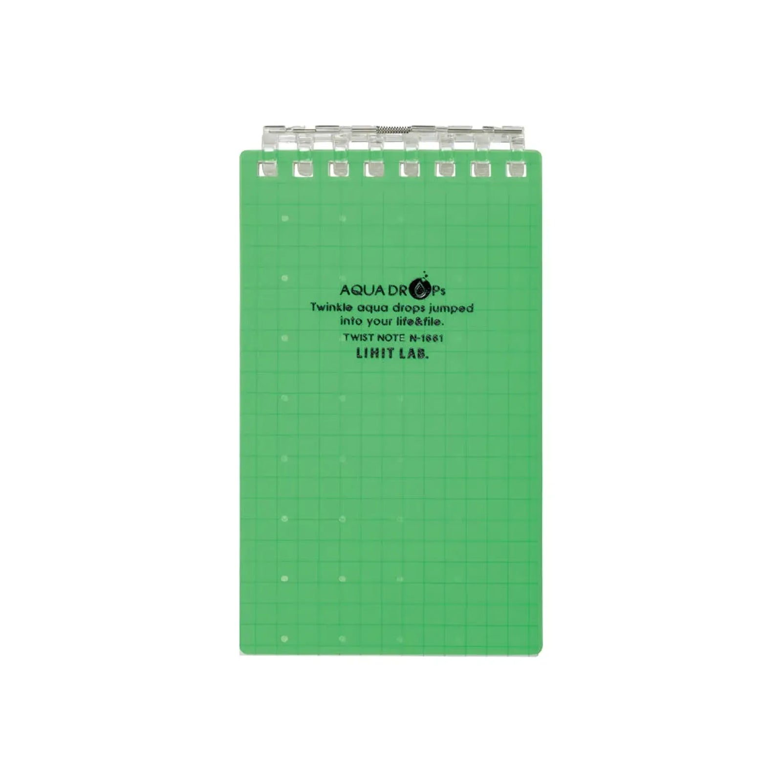 AQUA DROPs ツイストノート（メモサイズ）　リーフ４０枚(黄緑) N1661-6 画像01