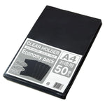 【10個セット】クリヤーホルダー・エコノミーパック Ａ４ （50枚入り）(シークレットブラック) T101-124 画像01