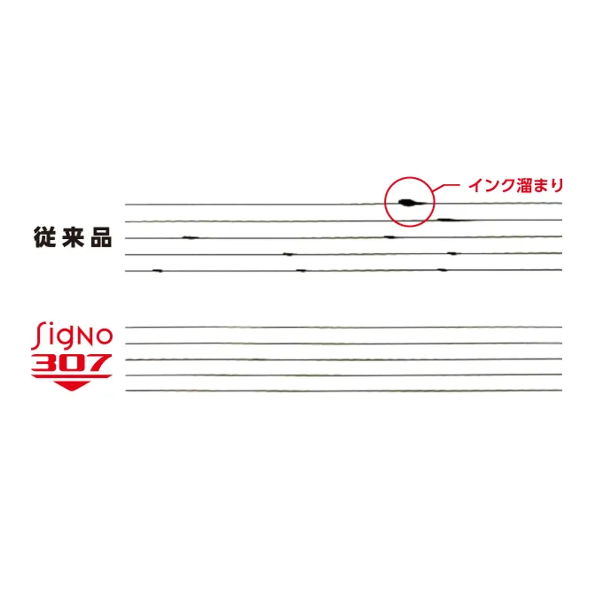 【25個セット】ユニボール シグノ 307(0.38mm 黒) 共通画像02