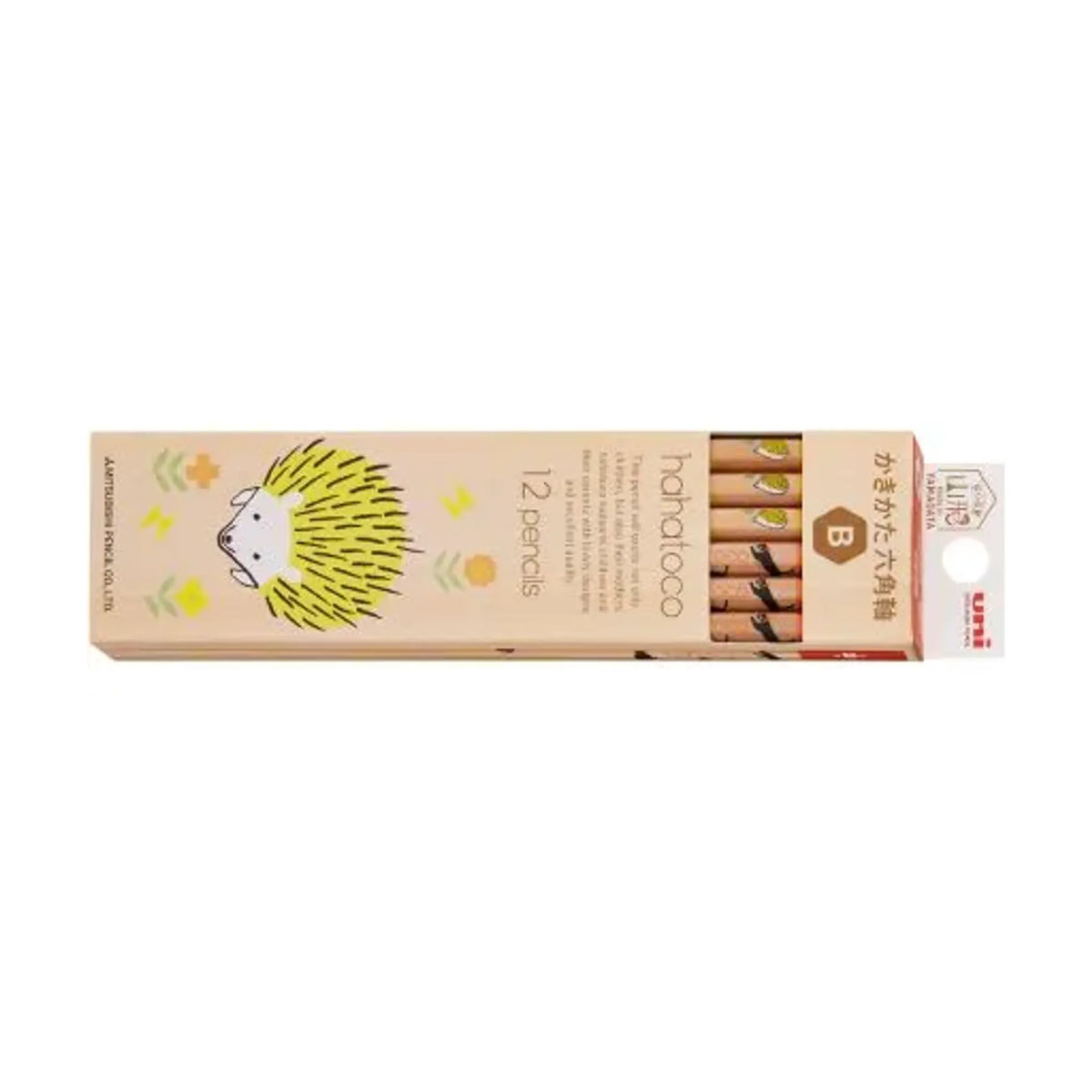 【10個セット】hahatoco ダース箱鉛筆 B ハリネズミ&猫 K5633B 画像01