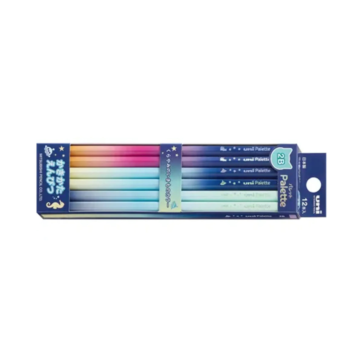 【10個セット】ダース箱鉛筆 ６角 ＰＬＴ くらやみいきものカラー ２Ｂ K56632B 画像01