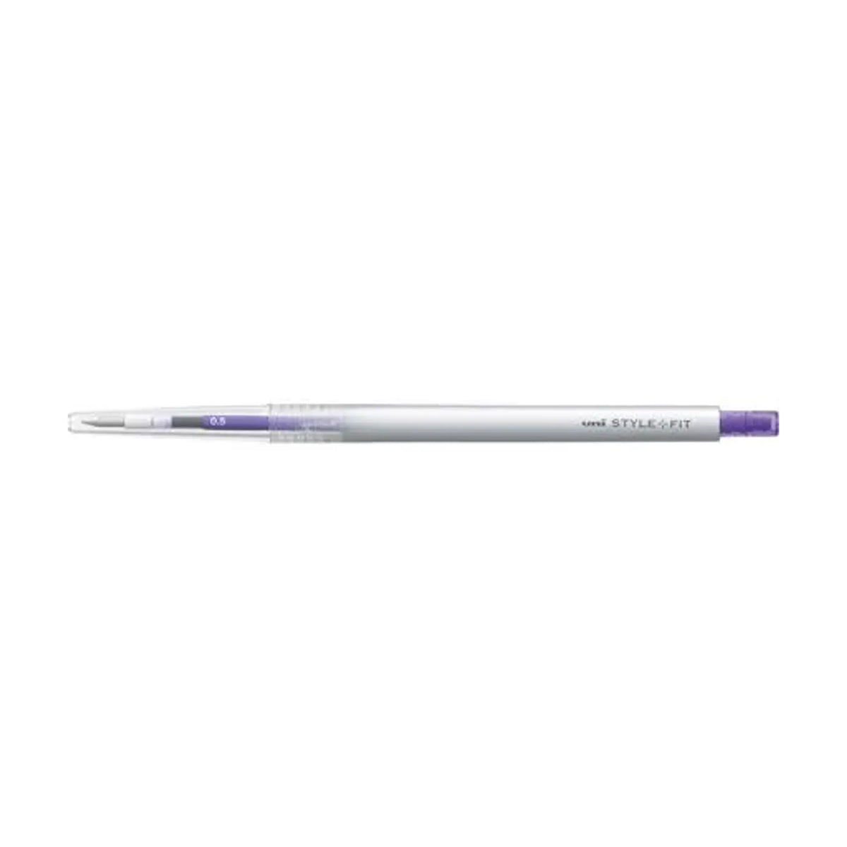 【50個セット】スタイルフィット ゲルインクボールペン ノック式（リフィル入）(0.5mm バイオレット) UMN13905.12 画像01