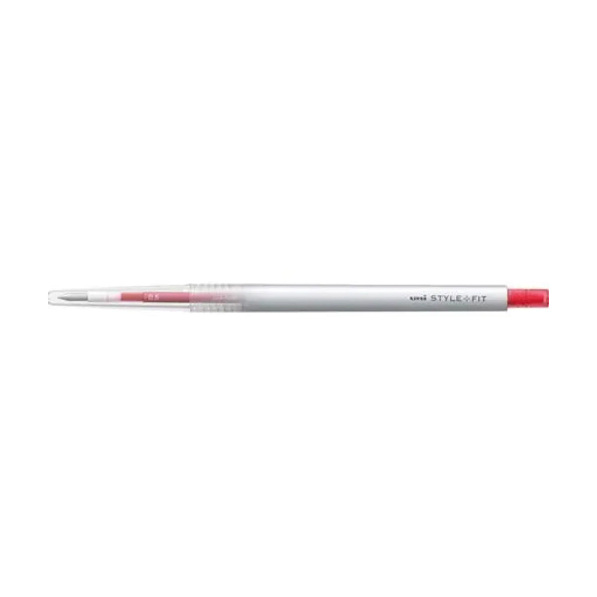 【50個セット】スタイルフィット ゲルインクボールペン ノック式（リフィル入）(0.5mm レッド) UMN13905.15 画像01