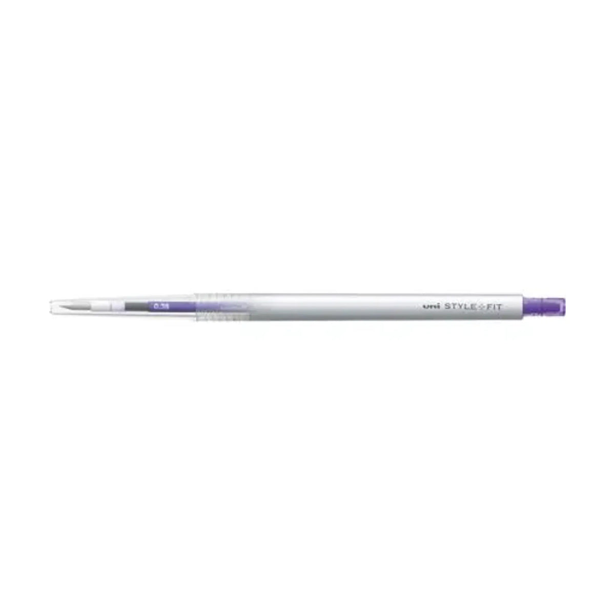 【50個セット】スタイルフィット ゲルインクボールペン ノック式（リフィル入）(0.38mm バイオレット) UMN13938.12 画像01