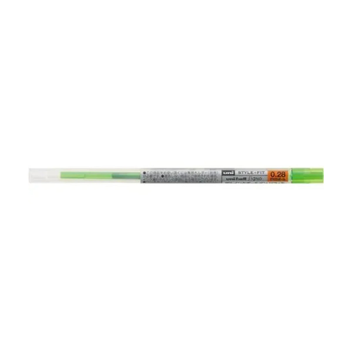 【50個セット】スタイルフィット ゲルインクボールペン ユニボール シグノ リフィル 0.28mm ライムグリーン UMR10928.5 画像01