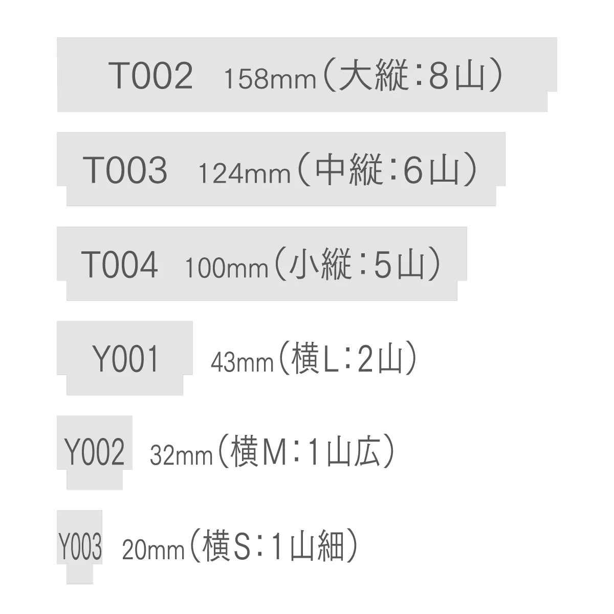 サンビー印箱 仕切板 縦 [中型用]６山