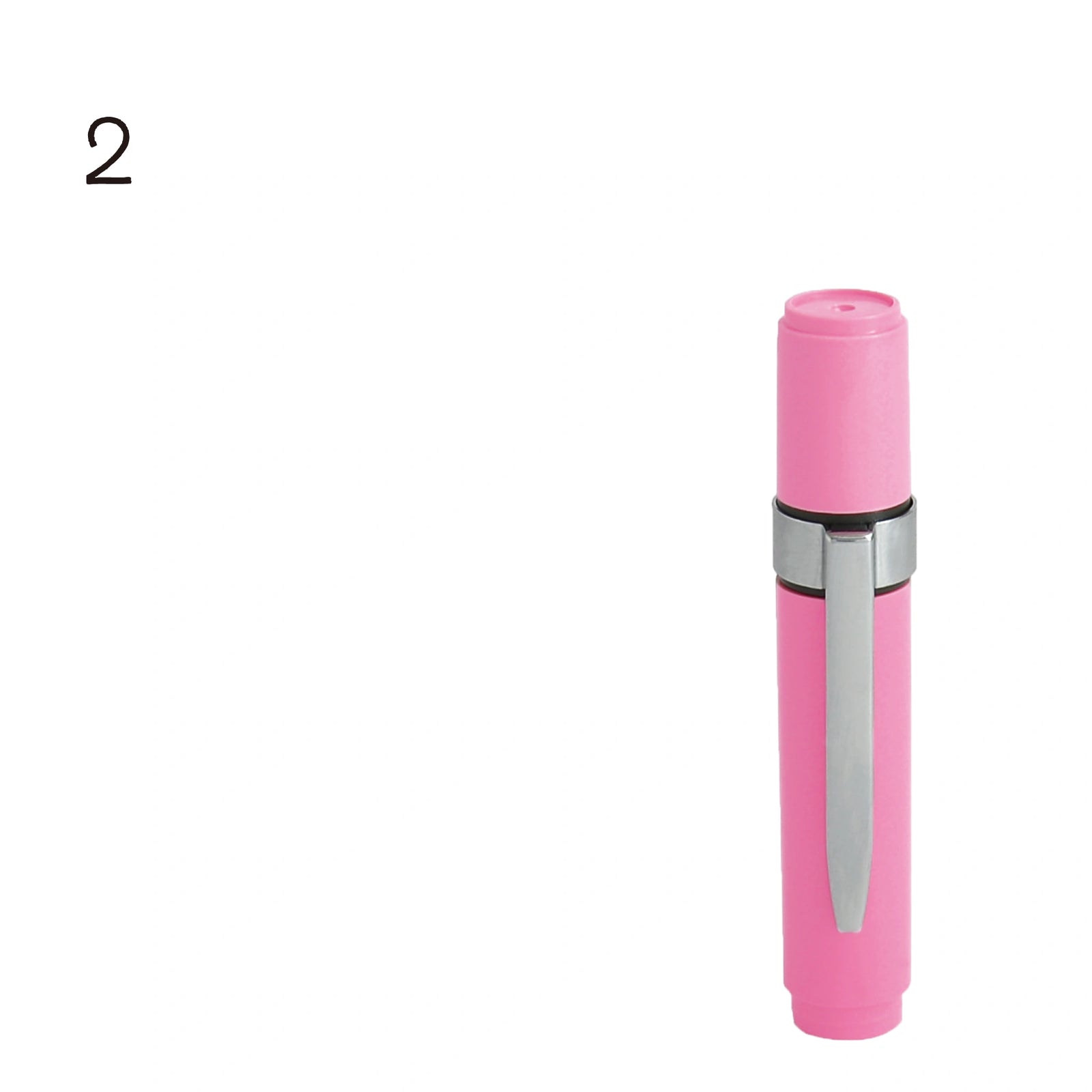 ネーム印 クイック6クリップ付(ピンク) [既製品] QST-P160