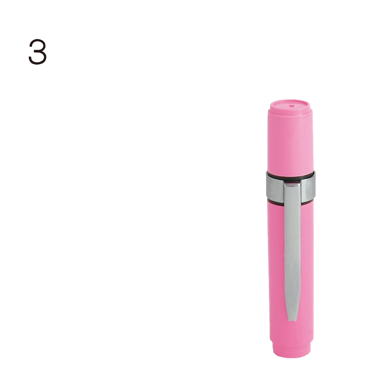 ネーム印 クイック6クリップ付(ピンク) [既製品] QST-P160