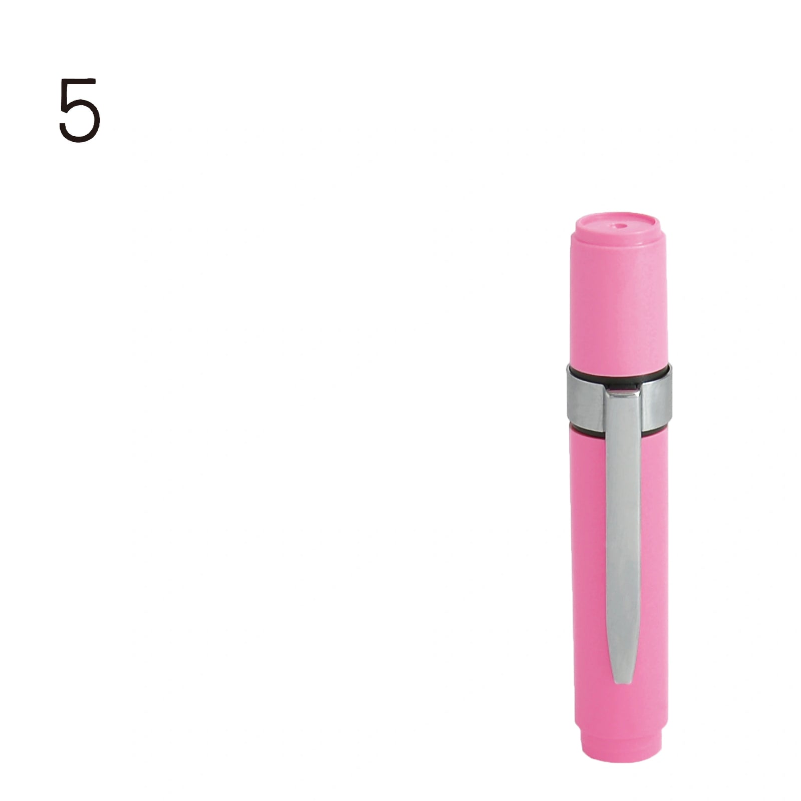 ネーム印 クイック6クリップ付(ピンク) [既製品] QST-P160